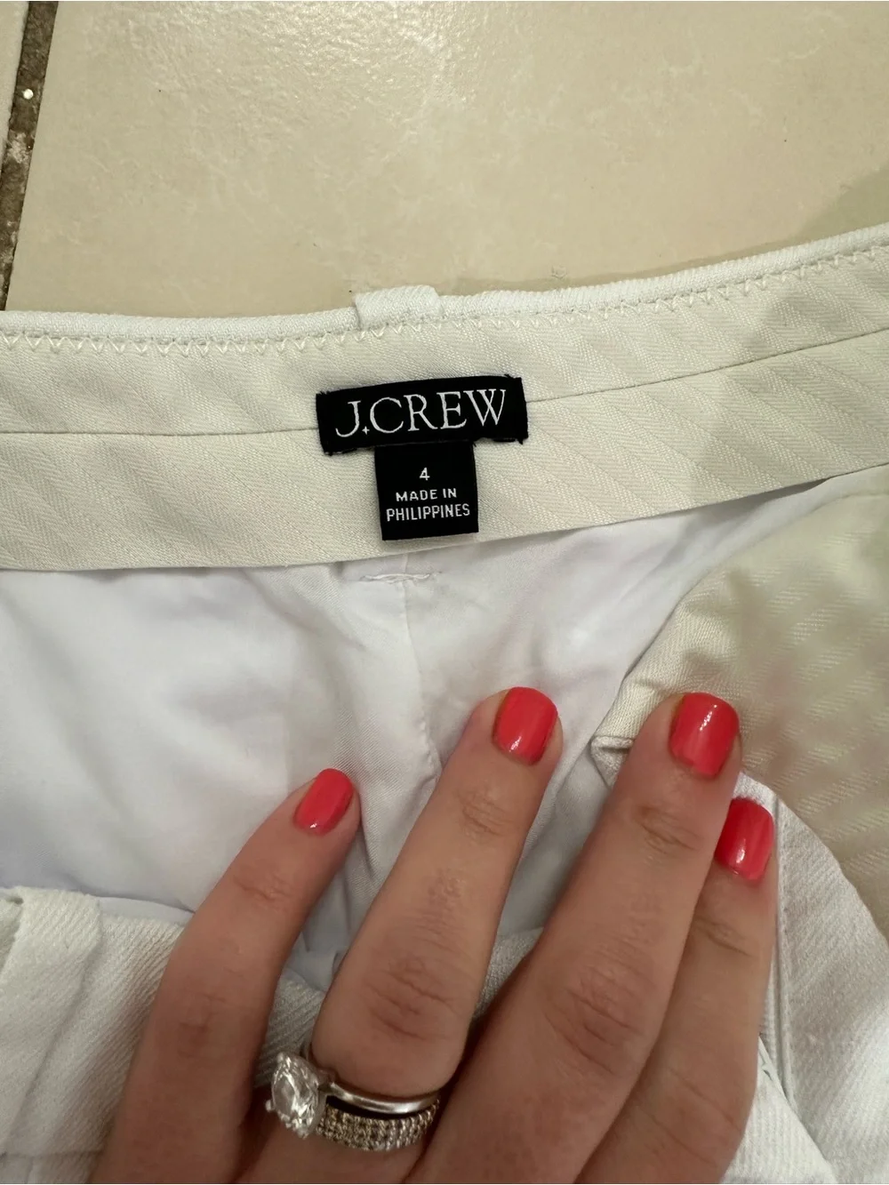 J. Crew White Women’s Tailored Shorts
